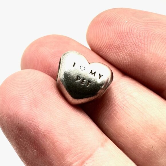 Pandora I Love My Pet Heart Charm 925 ALE Sterling Silver - Picture 4 of 4